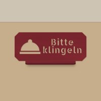 Aufsteller „Bitte klingeln“ aus Holz – Schild + Steckfuß, Pappelsperrholz 4 mm