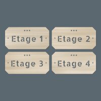 Etagenschilder aus Holz im Retro-Hotelstil –...
