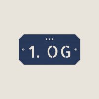 Etagenschilder aus Holz im Retro-Hotelstil – 4er-Set oder einzeln, Pappelsperrholz 4 mm