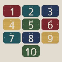 Zimmernummernschild aus Holz im Retro-Hotelstil – Nummer 1–10, 10er-Set, Pappelsperrholz 4 mm