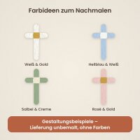 Kreuz aus Holz zum Bemalen – schlicht rund, schlicht eckig, mit Herz oder Lilienenden, 10 bis 45 cm, Pappelsperrholz 4 mm