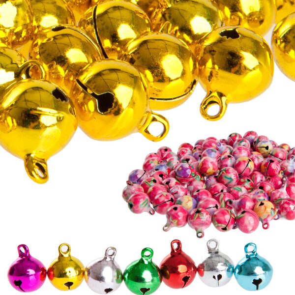 Glöckchen mit Öse 17x13 mm – 100 Stück, Metall