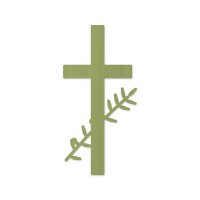 Holzkreuz mit Olivenzweig zum Bemalen – 20, 30 und 40 cm, Pappelsperrholz 4 mm