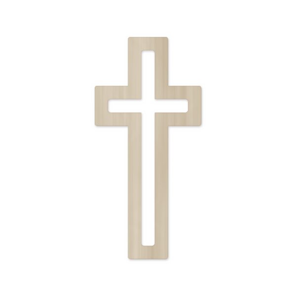 Rahmenkreuz aus Holz zum Bemalen – 20, 30 und 40 cm, Pappelsperrholz 4 mm