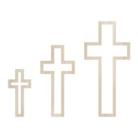 Rahmenkreuz aus Holz zum Bemalen – 20, 30 und 40 cm, Pappelsperrholz 4 mm