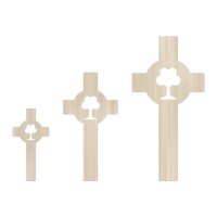 Holzkreuz mit Lebensbaum zum Bemalen – 20, 30 und 40 cm, Pappelsperrholz 4 mm