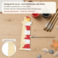 Leuchtturm aus Holz zum Bemalen – Typ 1, 30 bis 60 cm, Pappelsperrholz 4 mm