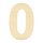 Holzzahl 0 zum Bemalen – Typ 1, 7,5 cm hoch, Pappelsperrholz 4 mm