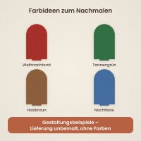 Wichteltür aus Holz zum Bemalen – Tür mit Standfuß, Pappelsperrholz 4 mm