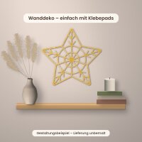 Filigraner Ornament-Stern aus Holz zum Bemalen – 3er-Set 10 cm oder einzeln 20 / 30 / 45 cm, Pappelsperrholz 4 mm