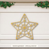 Filigraner Ornament-Stern aus Holz zum Bemalen – 3er-Set 10 cm oder einzeln 20 / 30 / 45 cm, Pappelsperrholz 4 mm