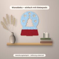 Schneekugel-Aufsteller aus Holz mit Standfuß zum Bemalen – 15, 25 oder 35 cm, Pappelsperrholz 4 mm