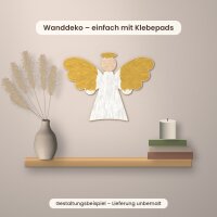 Engel mit offenen Flügeln aus Holz zum Bemalen – 3er-Set 10 cm oder einzeln 20 / 30 / 45 cm, Pappelsperrholz 4 mm