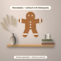 Lebkuchenmann aus Holz zum Bemalen – 3er-Set 10 cm oder einzeln 20 / 30 / 45 cm, Pappelsperrholz 4 mm