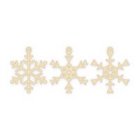Schneeflocken-Mix aus Holz zum Bemalen – 3...
