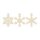 Schneeflocken-Mix aus Holz zum Bemalen – 3 verschiedene Schneeflocken – 3er-Set 10, 20 oder 30 cm, Pappelsperrholz 4 mm