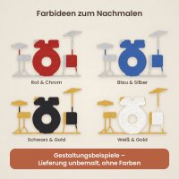 Schlagzeug aus Holz zum Bemalen – 20, 30 oder 45 cm, Pappelsperrholz 4 mm