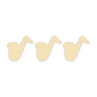 Saxophon aus Holz zum Bemalen – 3er-Set 10 cm oder...