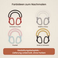 Kopfhörer aus Holz zum Bemalen – 3er-Set 10 cm oder einzeln 20 / 30 / 45 cm, Pappelsperrholz 4 mm