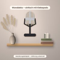 Retro-Studiomikrofon aus Holz zum Bemalen – 3er-Set 10 cm oder einzeln 20 / 30 / 45 cm, Pappelsperrholz 4 mm