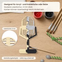 Retro-Studiomikrofon aus Holz zum Bemalen – 3er-Set 10 cm oder einzeln 20 / 30 / 45 cm, Pappelsperrholz 4 mm