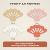Jakobsmuschel mit Rippen aus Holz zum Bemalen – 3er-Set 10 cm oder einzeln 20 / 30 / 45 cm, Pappelsperrholz 4 mm
