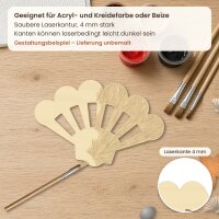 Jakobsmuschel mit Rippen aus Holz zum Bemalen – 3er-Set 10 cm oder einzeln 20 / 30 / 45 cm, Pappelsperrholz 4 mm