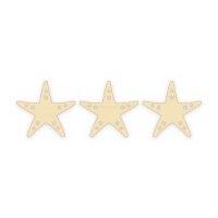 Seestern aus Holz zum Bemalen – 3er-Set 10 cm oder einzeln 20 / 30 / 45 cm, Pappelsperrholz 4 mm