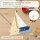 Segelboot mit zwei Segeln aus Holz zum Bemalen – 3er-Set 10 cm oder einzeln 20 / 30 / 45 cm, Pappelsperrholz 4 mm
