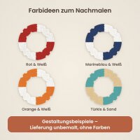 Rettungsring mit Seilkerben aus Holz zum Bemalen – 3er-Set 10 cm oder einzeln 20 / 30 / 45 cm, Pappelsperrholz 4 mm