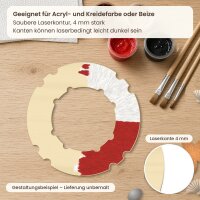Rettungsring mit Seilkerben aus Holz zum Bemalen – 3er-Set 10 cm oder einzeln 20 / 30 / 45 cm, Pappelsperrholz 4 mm
