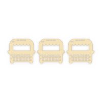 Strandkorb aus Holz zum Bemalen – 3er-Set 10 cm oder einzeln 20 / 30 / 45 cm, Pappelsperrholz 4 mm