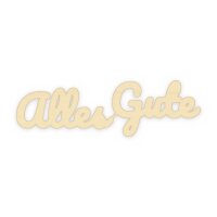 Schriftzug „Alles Gute“ aus Holz zum Bemalen – 30 oder 45 cm, Pappelsperrholz 4 mm