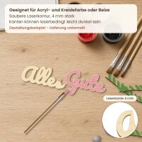 Schriftzug „Alles Gute“ aus Holz zum Bemalen – 30 oder 45 cm, Pappelsperrholz 4 mm