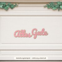 Schriftzug „Alles Gute“ aus Holz zum Bemalen – 30 oder 45 cm, Pappelsperrholz 4 mm