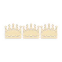 Krone aus Holz zum Bemalen – 3er-Set 10 cm oder...