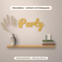 Schriftzug „Party“ aus Holz zum Bemalen – 20, 30 oder 45 cm, Pappelsperrholz 4 mm
