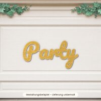 Schriftzug „Party“ aus Holz zum Bemalen – 20, 30 oder 45 cm, Pappelsperrholz 4 mm