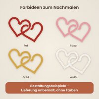 Doppelherz aus Holz zum Bemalen – 3er-Set 10 cm oder einzeln 20 / 30 / 45 cm, Pappelsperrholz 4 mm
