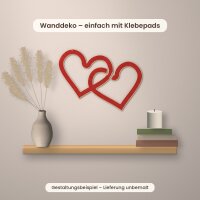 Doppelherz aus Holz zum Bemalen – 3er-Set 10 cm oder einzeln 20 / 30 / 45 cm, Pappelsperrholz 4 mm