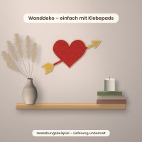 Herz mit Amorpfeil aus Holz zum Bemalen – 3er-Set 10 cm oder einzeln 20 / 30 / 45 cm, Pappelsperrholz 4 mm