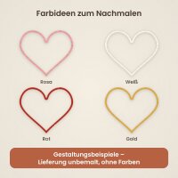 Offener Herzrahmen aus Holz zum Bemalen – 20, 30 oder 45 cm, Pappelsperrholz 4 mm