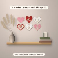 Hängeherzen aus Holz zum Bemalen – 6er-Set, 6 cm, Pappelsperrholz 4 mm