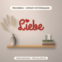 Schriftzug „Liebe“ aus Holz zum Bemalen – 20, 30 oder 45 cm, Pappelsperrholz 4 mm