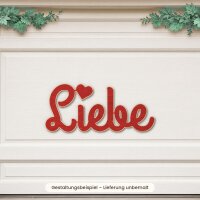 Schriftzug „Liebe“ aus Holz zum Bemalen – 20, 30 oder 45 cm, Pappelsperrholz 4 mm