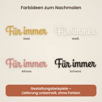 Schriftzug „Für immer“ aus Holz zum Bemalen – 30 oder 45 cm, Pappelsperrholz 4 mm