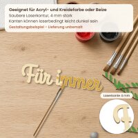 Schriftzug „Für immer“ aus Holz zum Bemalen – 30 oder 45 cm, Pappelsperrholz 4 mm