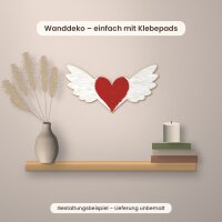 Herz mit Flügeln aus Holz zum Bemalen – 3er-Set 10 cm oder einzeln 20 / 30 / 45 cm, Pappelsperrholz 4 mm