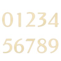Holzzahl Typ 9 zum Bemalen – Art-déco-Schrift, Ziffern 0–9, 10, 20 oder 30 cm, Pappelsperrholz 4 mm