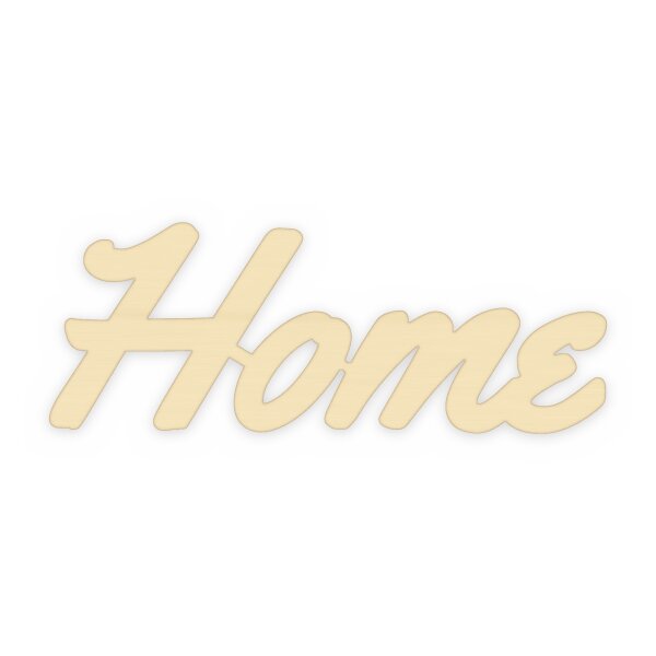 Schriftzug „Home“ aus Holz zum Bemalen, 20, 30 oder 45 cm, Pappelsperrholz 4 mm